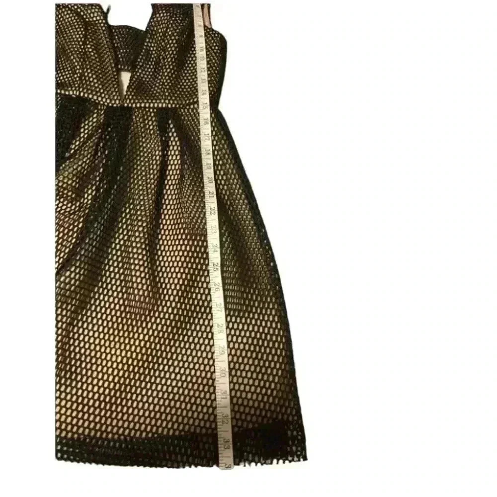 Charlotte Russe Black Mesh Dress | Fit & Flare Cut Out | Whimsigoth Prom Party - Picture 12 of 14